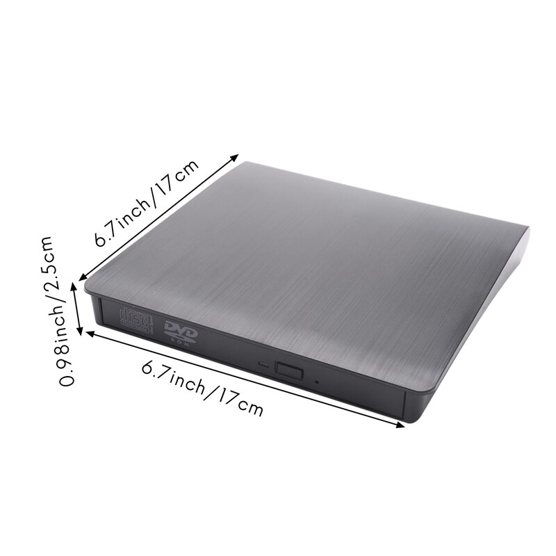 External Cd Dvd Drive With Case Usb 3.0 Optical Drive Portable Slim Cd Rw Rom Drive Player Burner Writer Rewriter High Speed For