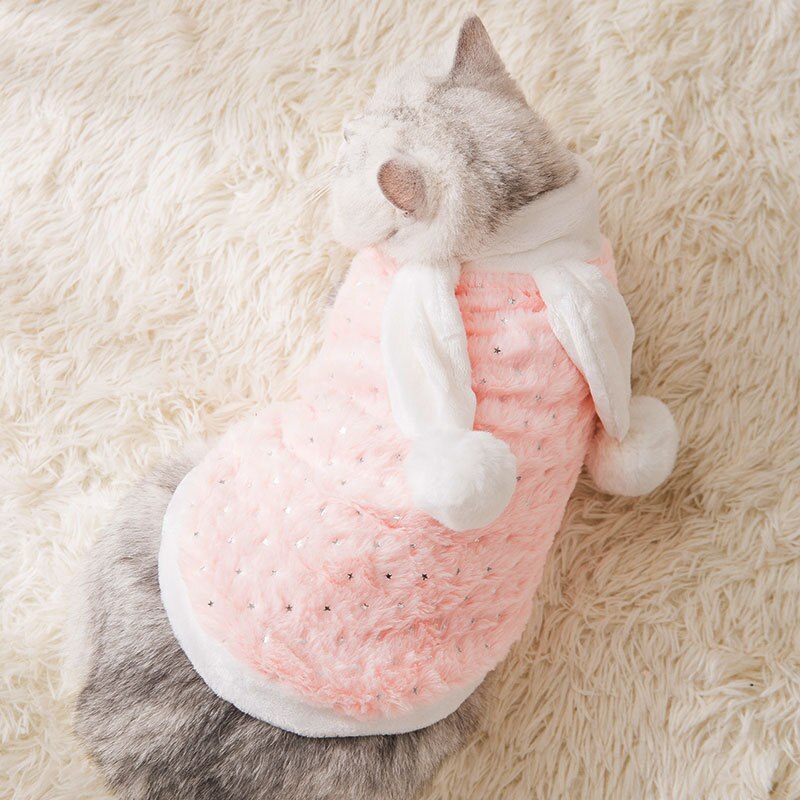 Cat Clothes Flannel Vest Kitten Kittens Spring and Autumn Pet Clothes Spring Cat Clothing