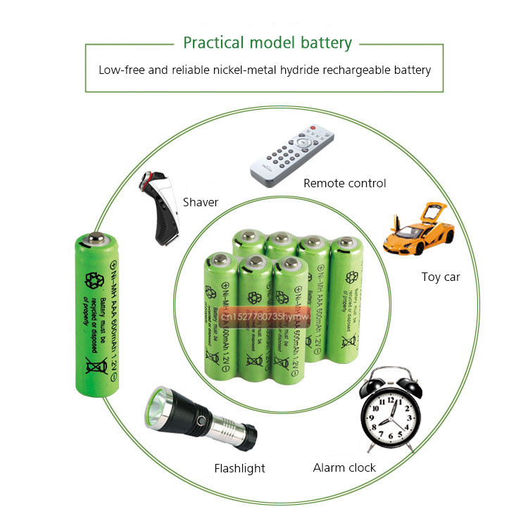 Bateria recarregável 1.2v ni-mh aaa de nimh das baterias 600mah dos pces 1.2v ni-mh aaa para ues elétricos do brinquedo rc do carro do controle remoto 2/4