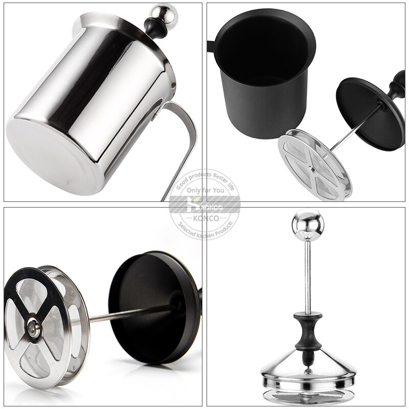 Konco-Espumador de leche portátil y potente, máquina para hacer capuchino, Lattes, a prueba de balas y café Keto, hecho a mano