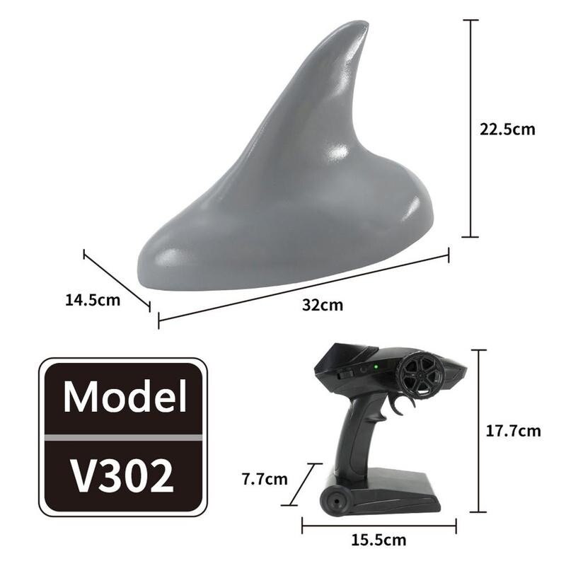 Requin aileron RC bateau 2.4GHz télécommande jouets électriques pour enfants Simulation extérieure Spoof vitesse requin jouet enfants 15km/ G4E3