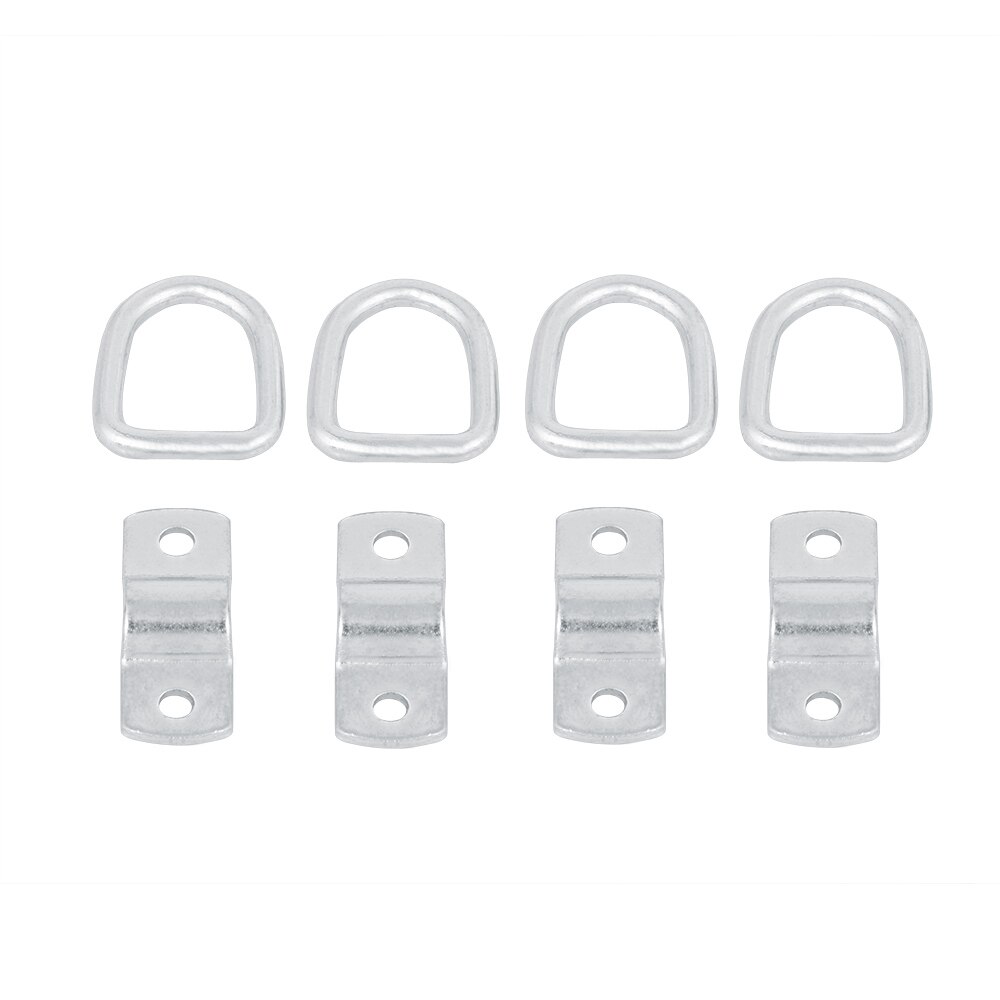 Universal 4Pcs Steel D Ring Picture Hangers Tie Down Anchor Surface Mount Heavy Duty Breaking Strength Pull Ring for Trailer