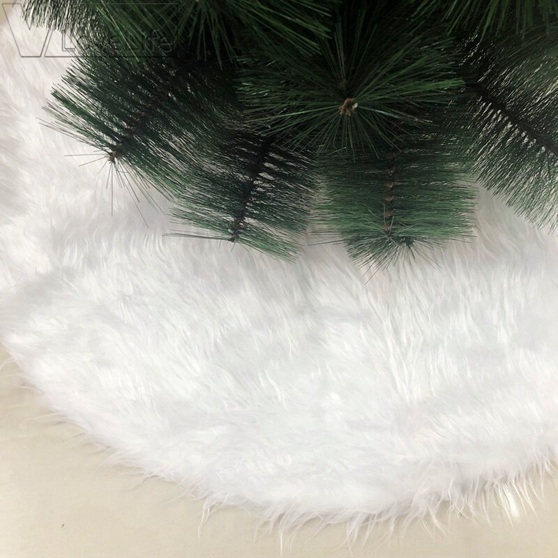 1PC Witte Kerstboom Rok Tapijt Mat Schorten Bont Decoraties Voor Huis Natal Boom Rokken Jaar Decoratie jaar