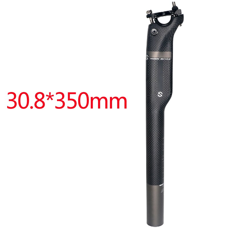 TOSEEK Bicycle Mountain Bike tige de selle Accessoires de vélo ultra-légers haute dureté tige de selle de vélo en carbone: 3K extinction W