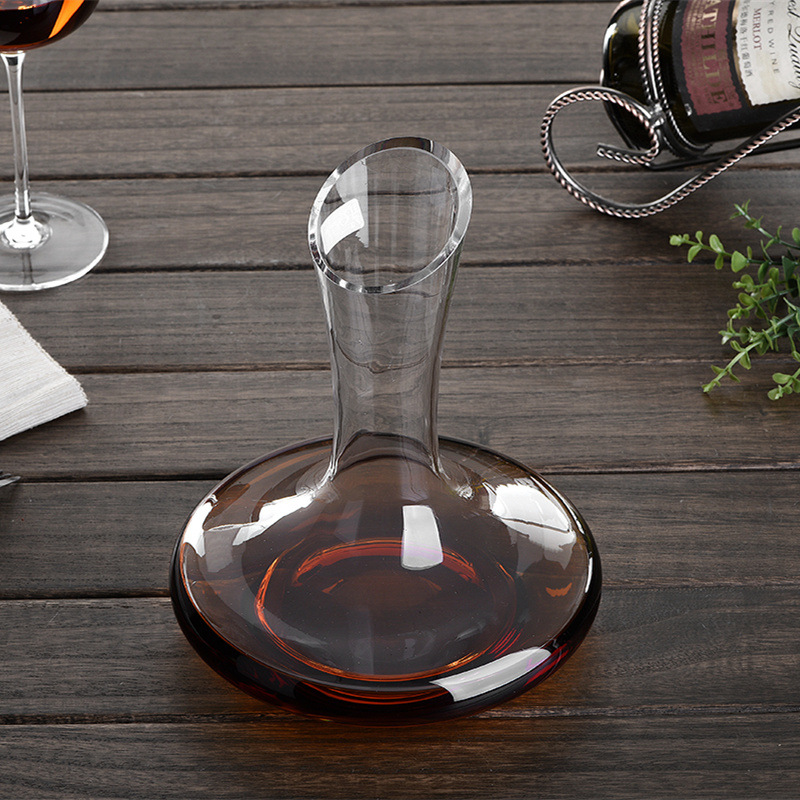1000ML Superior Flat Base Red Wine Decanter Handmade Crystal Wine Pourer Premium Water Carafe Thickened Wall