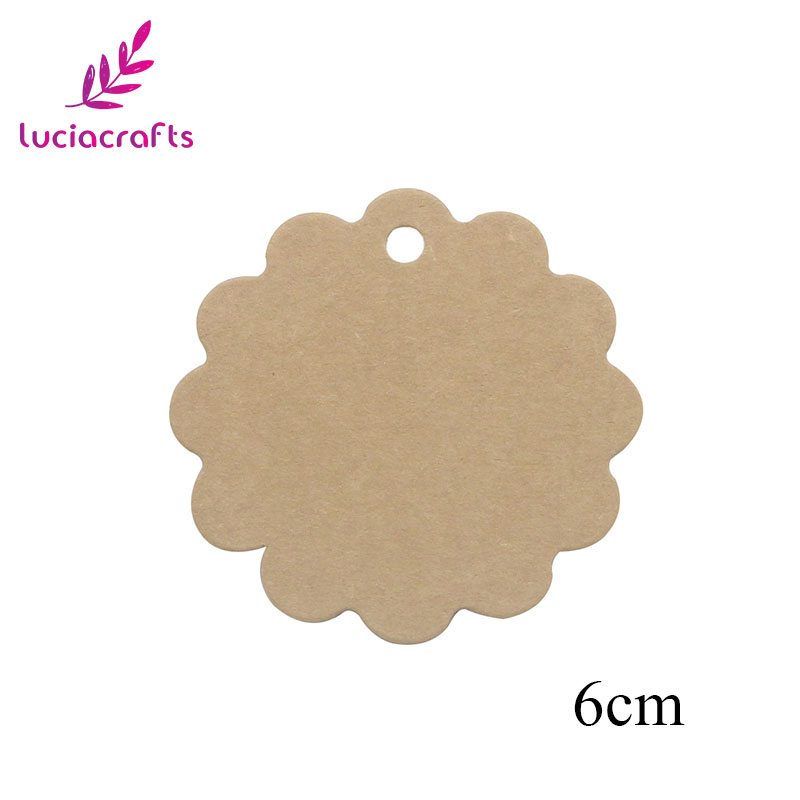 Lucia crafts 48 st/lot multi styles kraftpappersetiketter för gör-det-själv bröllop dekoretiketter prislappar bagagelappar namnlappar  i0816: Storlek 5 48 st