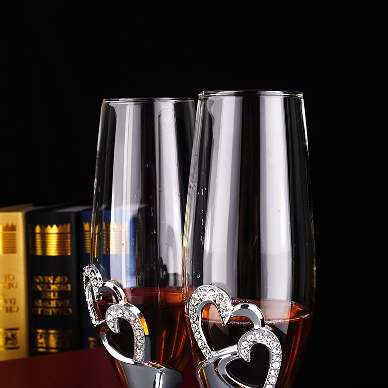 Champagneglas fløjter perfekt til bryllup 1 stykker luksus krystal ristende fløjter og vinglas