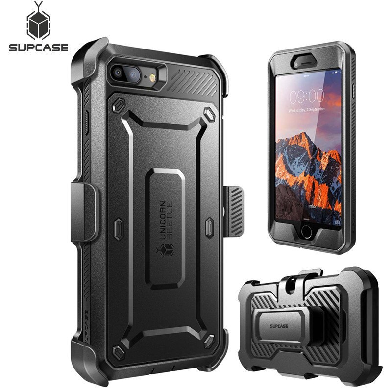 For iphone 8 Plus Case SUPCASE UB Pro Series Full-Body Rugged Holster Protective Cover with Built-in Screen Protector