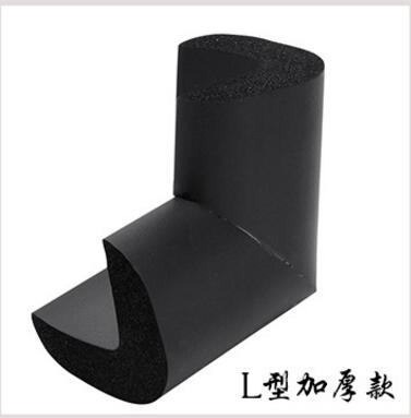 2M Rand Ecke Protector für Möbel Gummi Baby Schutz Kissen Wache Streifen Weichmacher Stoßstange Baby Sicherheit Schreibtisch Tisch: 4 PC Black