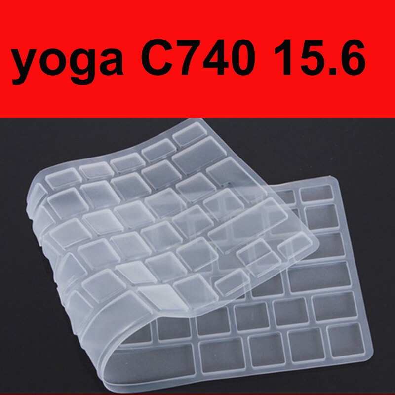 Washable Keyboard Cover For Lenovo Yoga C940 S940 C740 S740 14 15.6 inch 15 Laptop Silicone Waterproof Film Protector: for yoga C740 15.6