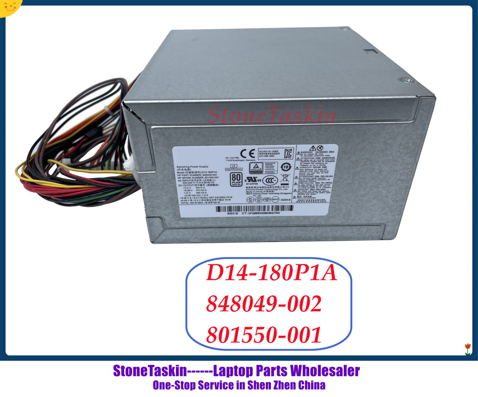 StoneTaskin nowy D14-180P1A 848049-002 801550-001 do HP Prodesk 280 400 480 490 G1 G2 G3 MT 180W w M-SATA zasilacz do komputera stacjonarnego