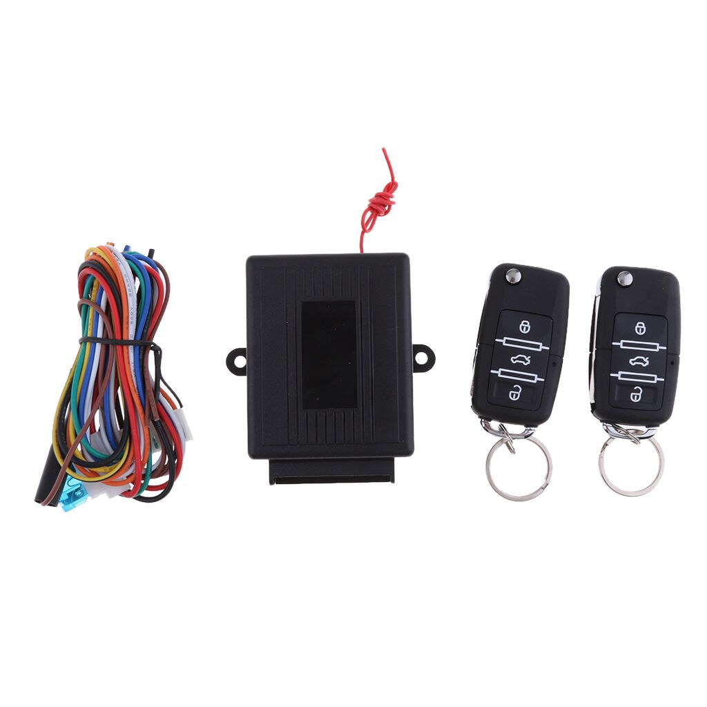 Car Remote Control Central Kit Door Locking Keyless Entry System Car Alarms(Includes Two 4-Button Remotes)