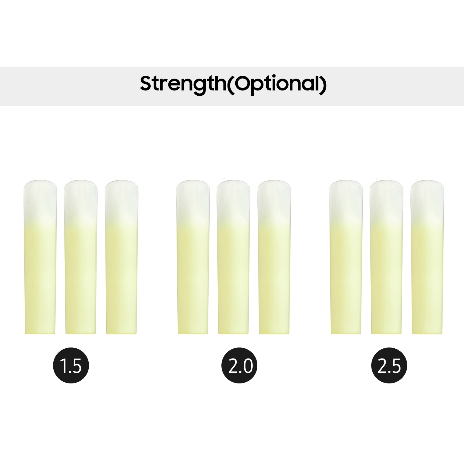 Riga 3Pcs Sopraansaxofoon Hars Reed Sax Hars Riet Saxofoon Accessoires Sterkte 2.0