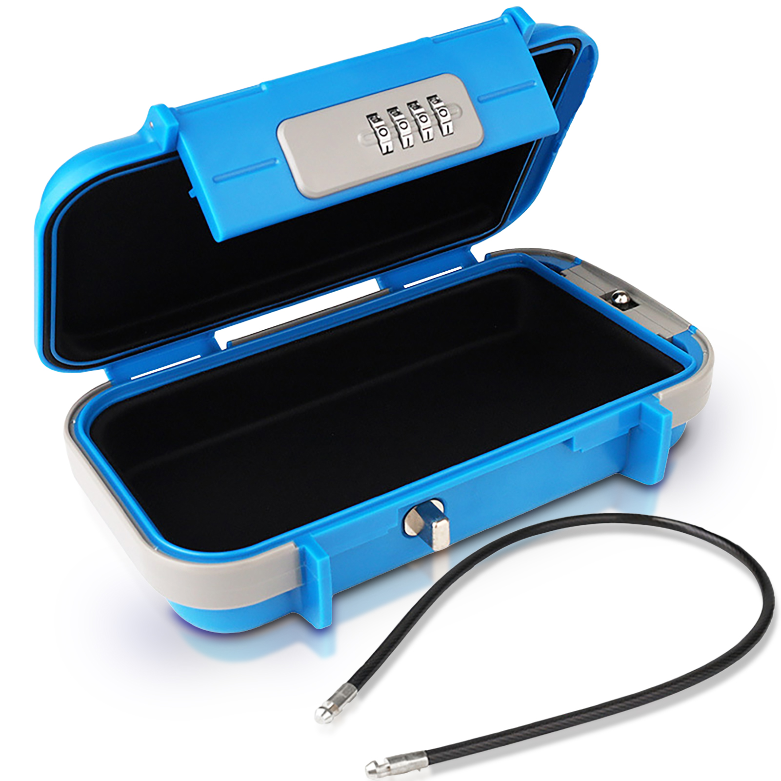 Outdoor Code Waterproof Key Lock Box Portable Waterproof Safe Boxes Travel Key Phone Organizer Boxes with Removable Cable Handle: green