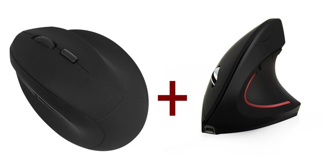 CHYI Vertical Wireless Mouse Rechargeable Ergonomic Gaming Mice 1600 DPI 2.4G USB Optical 6D Office Mouse For PC Laptop Computer: Black and Version 5