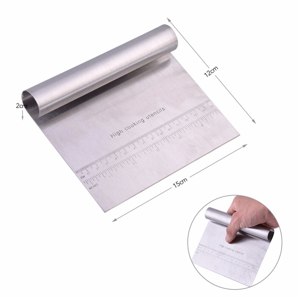 Stainless Steel Pizza Dough Scraper Cutter Cake Baking Pastry Spatulas Cutters Tough Kitchen Tool Accessories