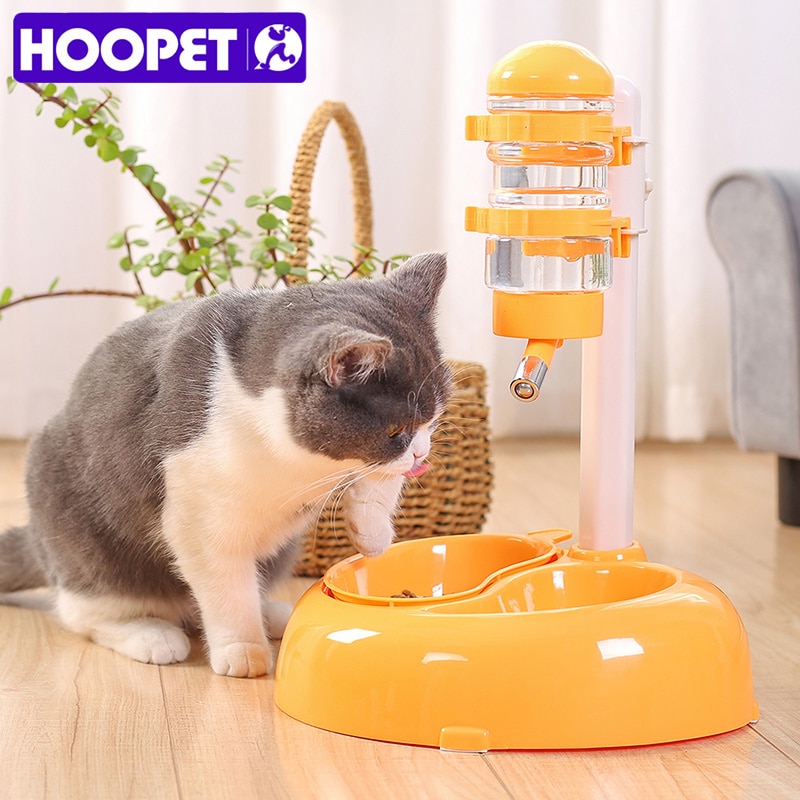Hoopet advanced pet dog drinkbak, draaibaar en opklapbaar, kattenvoerbak, gemakkelijk schoon, wit, rood