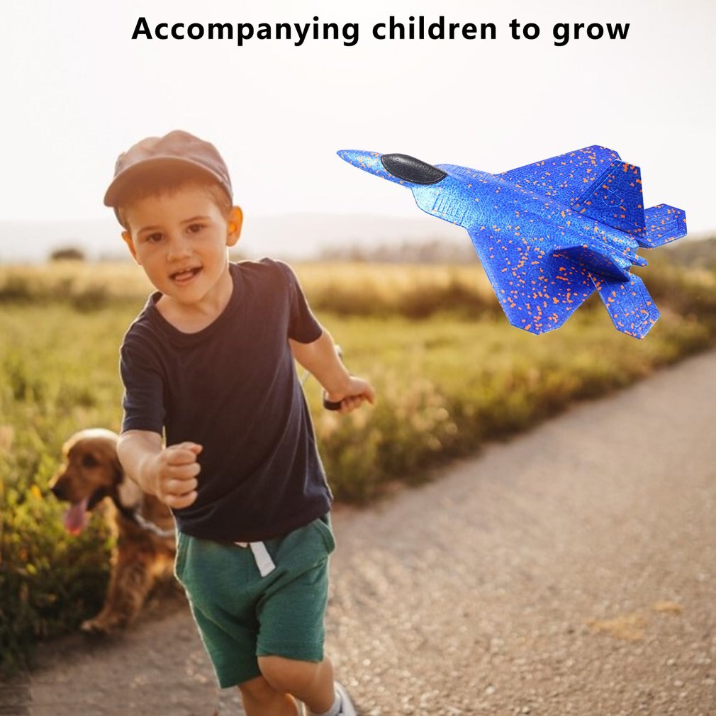 Modelo de avión de espuma para niños, juguete infantil de 42cm, con luz acrobática, educativo, EPP planeador, avión de combate