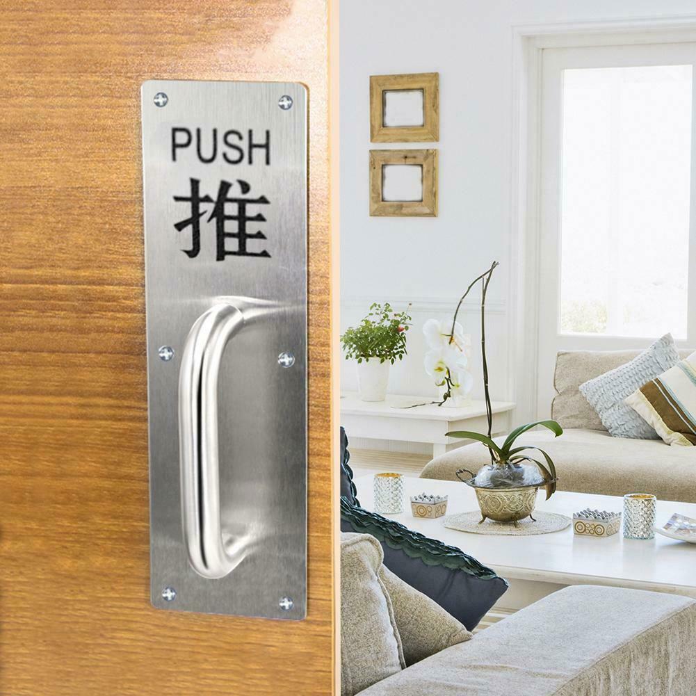 Simple Mounted Handle Push/Pull Plate Handle Channel Door Balcony Gate Handle Tool Home Accessories Steel