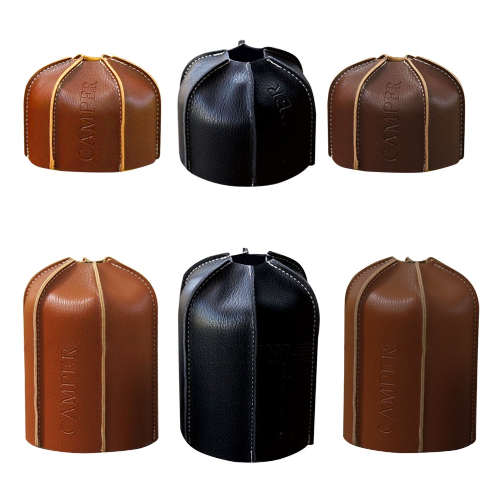Camping Gas Tank Leather Case 450/230G Gas Bus Beschermhoes Duurzaam Bus Cover Bag Brandstof Cilinder Opslag tas