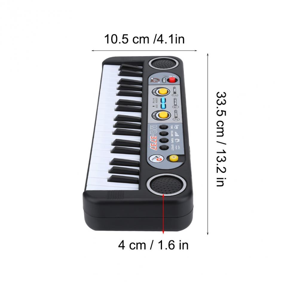 37 teclas chico órgano eléctrico Piano de música Digital teclado electrónico instrumento Musical con Mini micrófono para los niños al aprendizaje