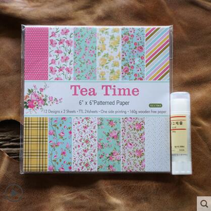 DIY Fox Pattern Scrapbooking Paper Packs 24 Sheets 6'' Decorative Craft Wrapping Paper Printed Background Handmade Pads Making: Style 3 as photo