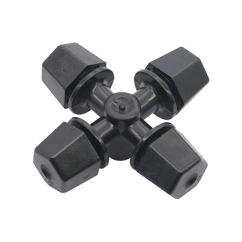 Tuin Cross Verstoven Nozzle 6mm Interface Water Fog Kas Mist Nozzle Tuingereedschap en Apparatuur 100 Pcs: Default Title