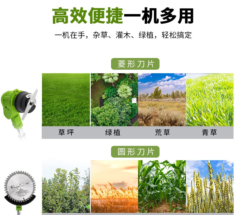 Electric Trimmer Lithium Battery Garden Power Tools Portable Cordless Grass Trimmer Lawn Cutter Mower Grass Cutting Machine