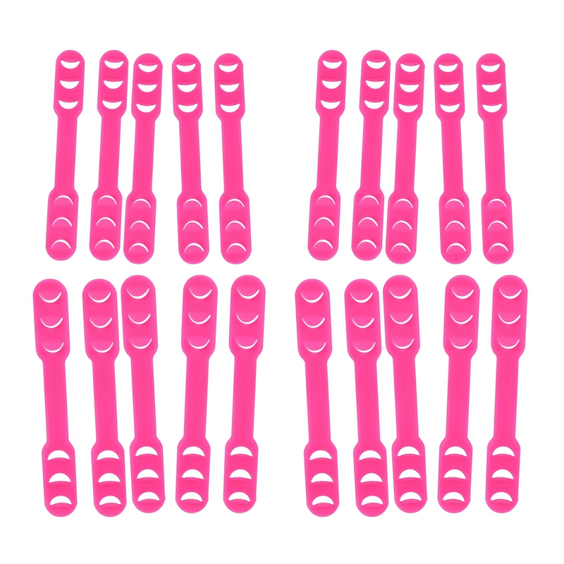 20Pcs Adjustable Face Mask Ear Protection Hook Extension Grips Buckle Holder Strap Accessories Pink