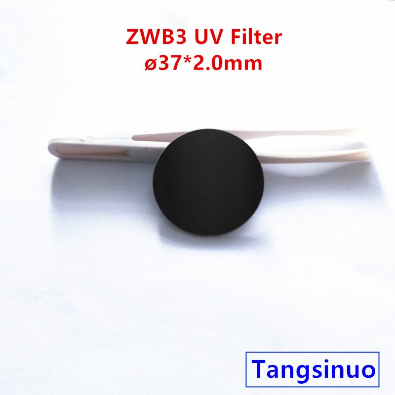 37*2.0mm ZWB3 UG5 UV Pass Filter Glass lens for 253.7nm 254nm light source