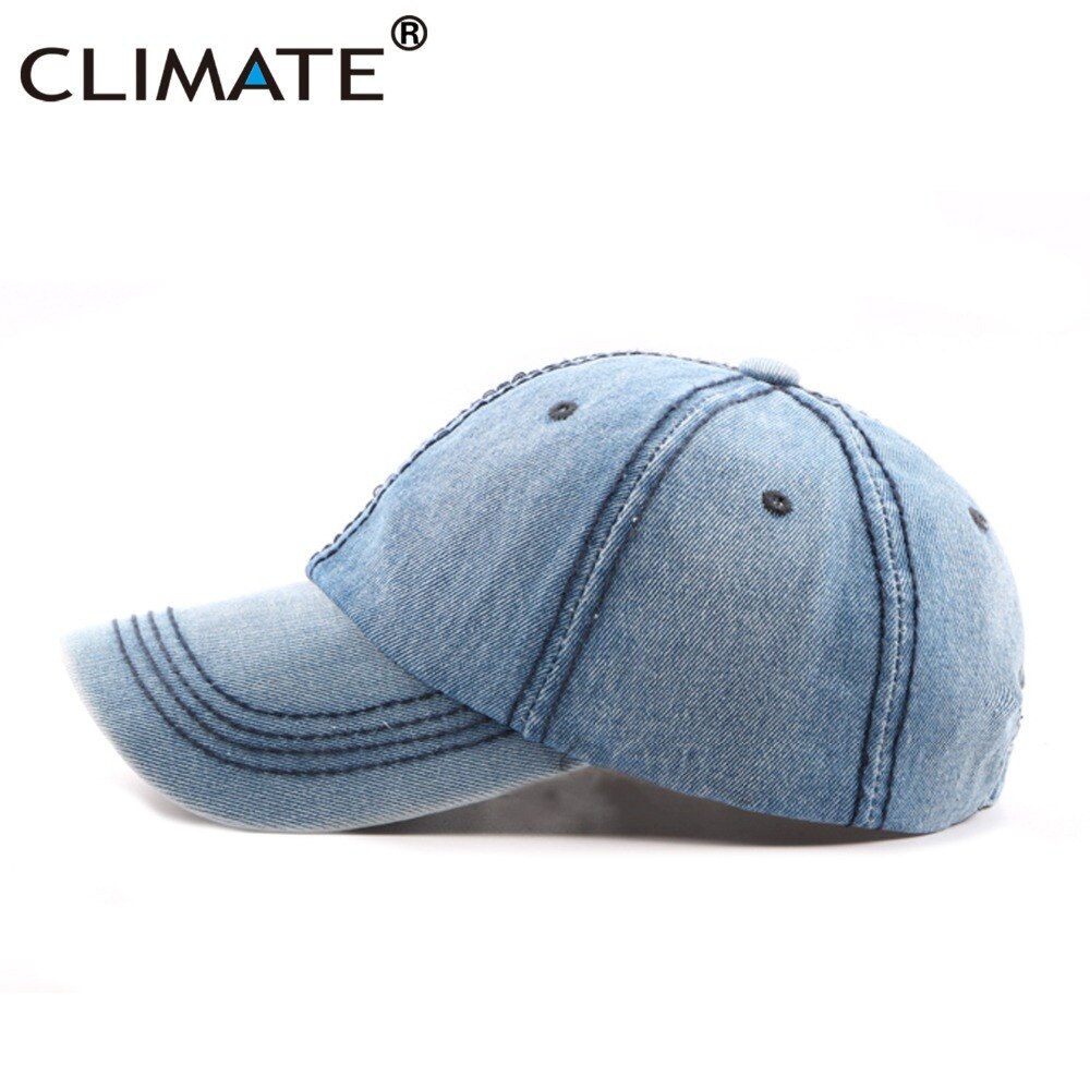 Klimaat Mannen Denim Baseball Cap Hoed Leeg Vader Caps Mannen Cool Capcasual Denim Jeans Dragen Lege Cap Mannen Koele Hoed caps Voor Mannen Vader