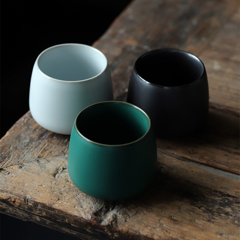 Tasse à thé en céramique de Style japonais, service à thé Kung Fu, service à thé, couleur, glaçage, poterie, tasse à thé fait à la main, rétro pour la maison