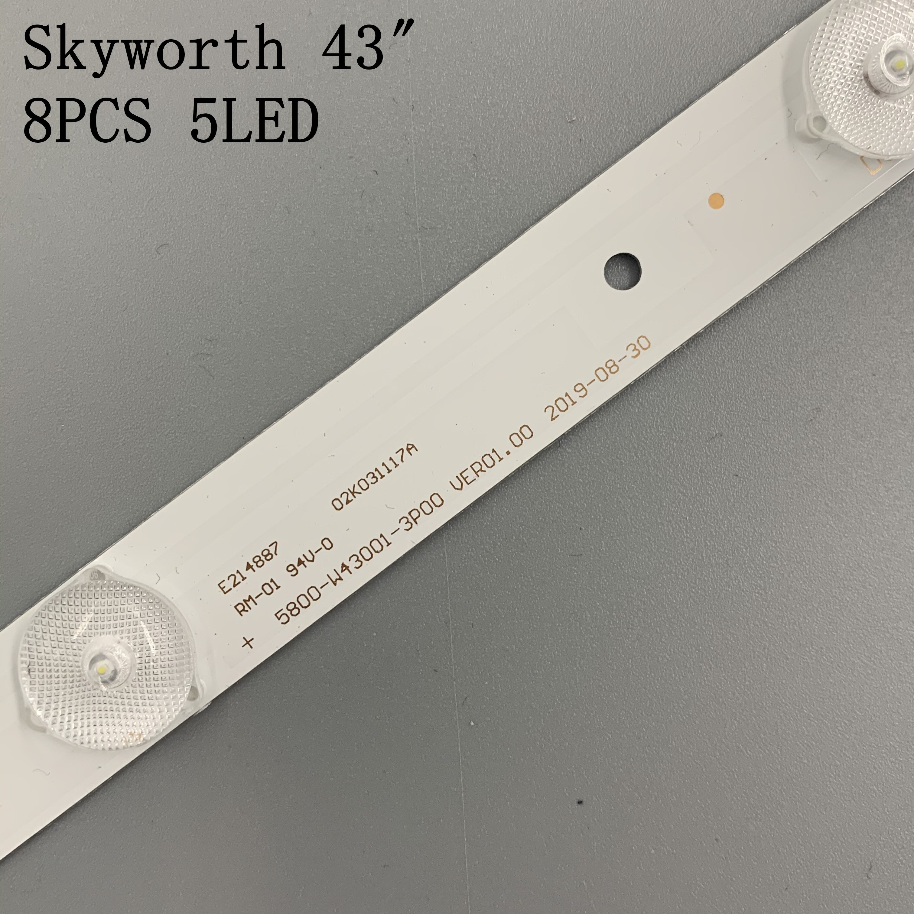 8 Stuks/partij Voor Skyworth 43E3500 43E3000 43X5 Tv Light Strip 5800-W43001-3P00/5P00 40.2 Cm 3V 100%