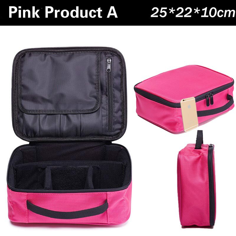 Femmes cosmétique sac étui voyage maquillage organisateur stockage valise boîte cosmétiques pochette sacs beauté étui pour esthéticienne: Pink Product A