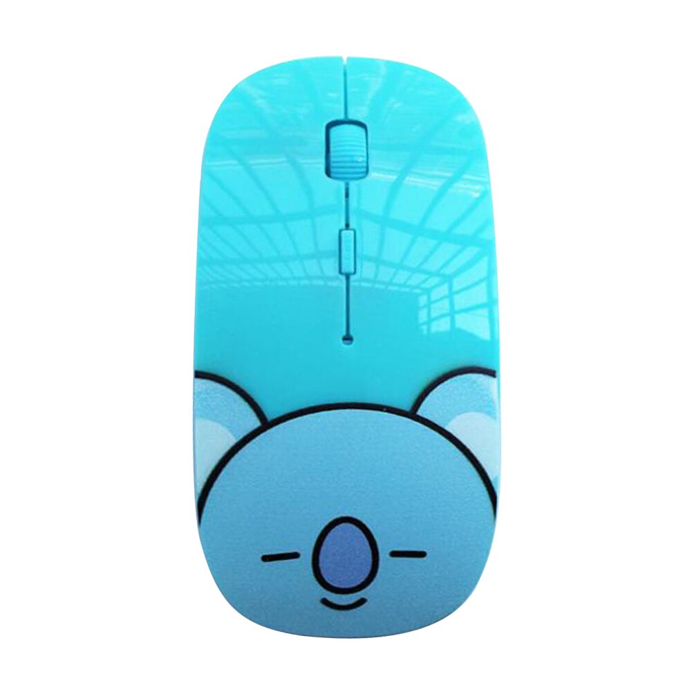 Draagbare Notebook Draadloze Muis Leuke Desktop Computer Kantoor Optische Draadloze Muis Met Usb-ontvanger: 2C