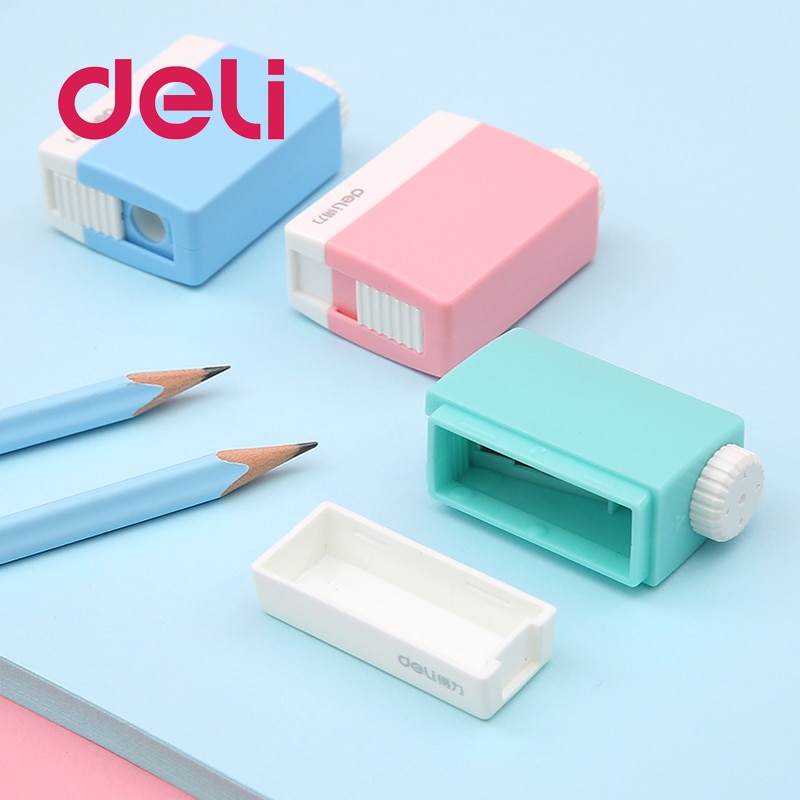 Deli-sacapuntas grueso ajustable para niños, artículos de papelería de plástico para Emociones creativas, trazador de bocetos, 1 Uds.