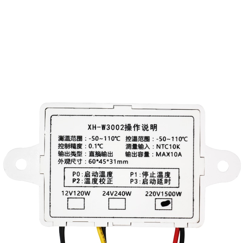XH-W3002 Temperature Controller 220V 12V 24V LED Digital Control Thermostat Microcomputer Switch Thermoregulator Sensor 30% Off