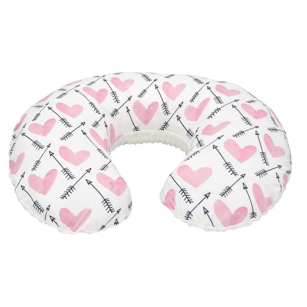 Minky Nursing Newborn Infant Baby Breastfeeding Pillow Cover Nursing Slipcover U-shaped Nursing Pillow Stitching Velvet Pillow