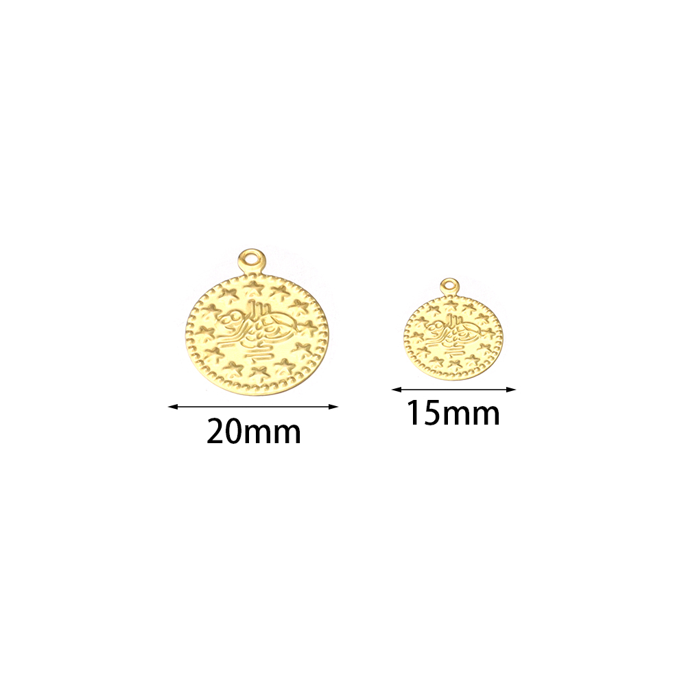 50/100 pçs 15/20mm turquia vintage folha de ferro pingente redondo para fazer jóias diy encantos colar brincos acessórios