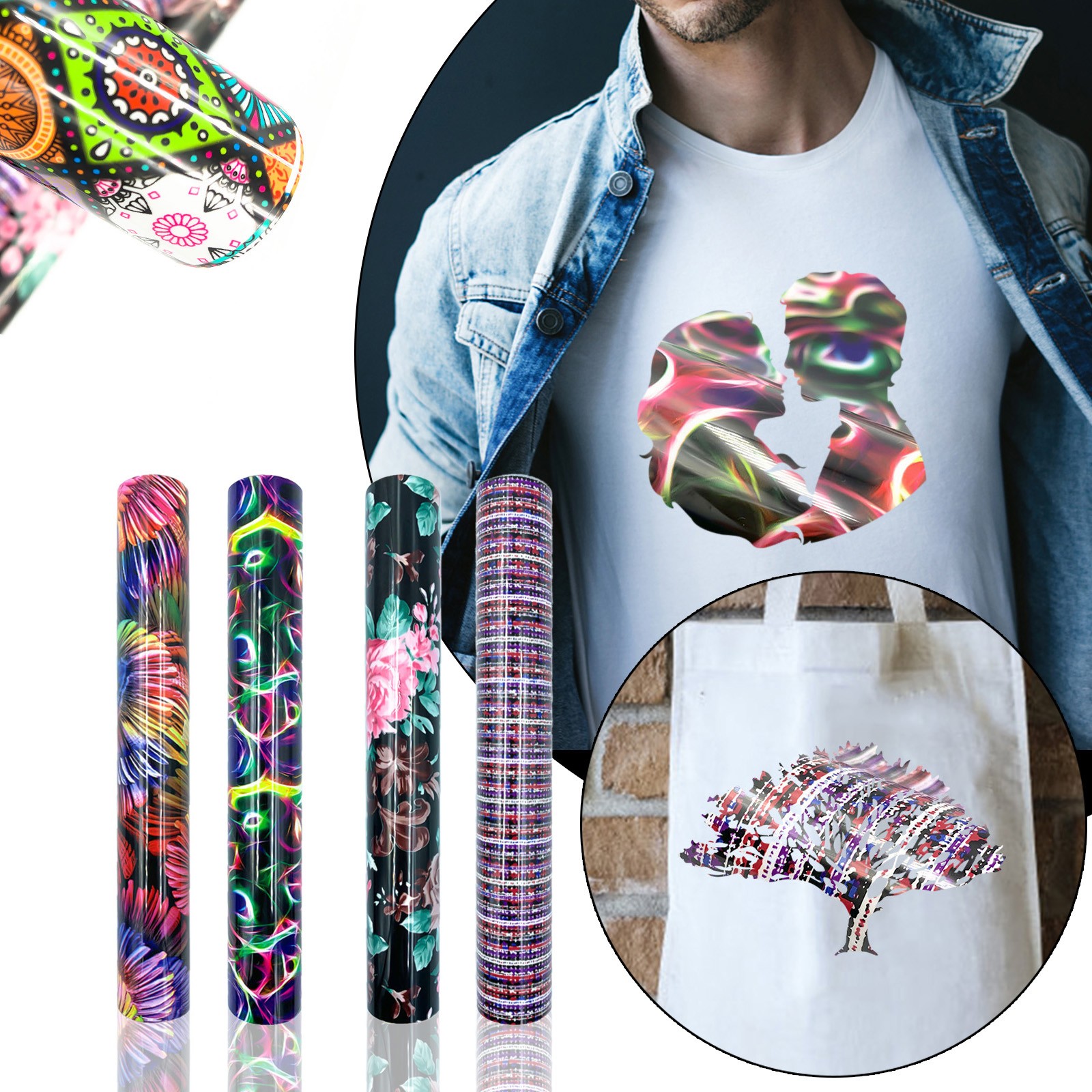 thumbnail image 2 of Heat Transfer Vinyl Rolls – 5/10/12 FT HTV, Iron-On Film For T-Shirts, DIY Easy Weed, No Bundle 2 of 5