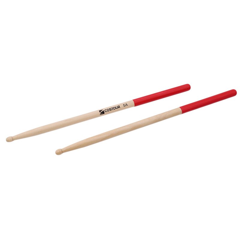 2 Pcs Maple Hout kinderen Drum Sticks Accessoires Muziekinstrumenten Voor Kinderen Muzikaal Speelgoed Anti-slip Drumsticks Muziek speelgoed: red