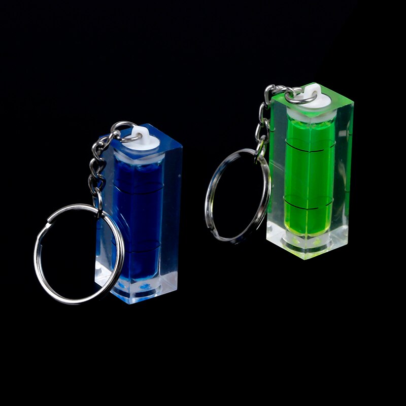1 Pcs Mini Waterpas Waterpas Hoge Nauwkeurigheid Inclinometer Vloeistofniveau Indicator Met Sleutelhanger Diy Caraft