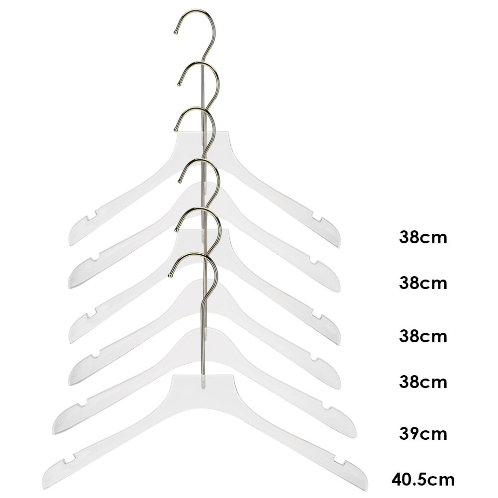 Stainless Steel Clear Acrylic Hanger Home Wardrobe Laundry Drying Rack Saving Space Closet Clothes Organizer Rack