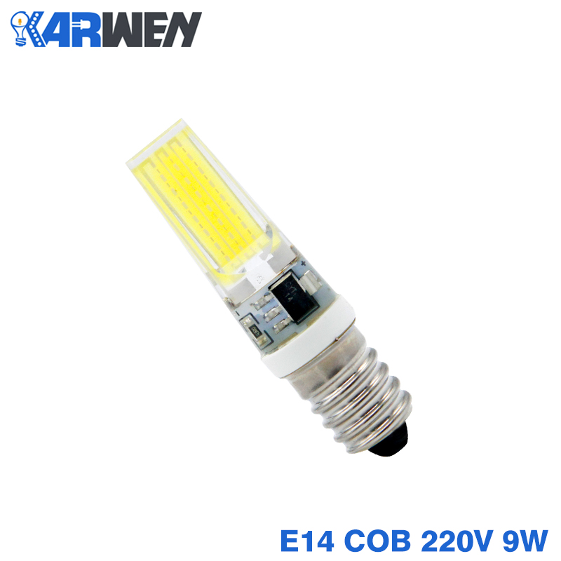 Nueva lámpara LED G4 G9 3W 6W 9W bombilla LED COB E14 AC DC 12V 220V Lampada LED G9 COB 360 lámpara de haz G4 luces COB reemplazar halógeno: Blanco / YELLOW