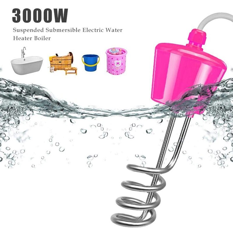 Wasser Heizung für Schwimmbad 3000W Edelstahl Tauchsieder Suspension Elektrische Wasser Heizung s EU Stecker