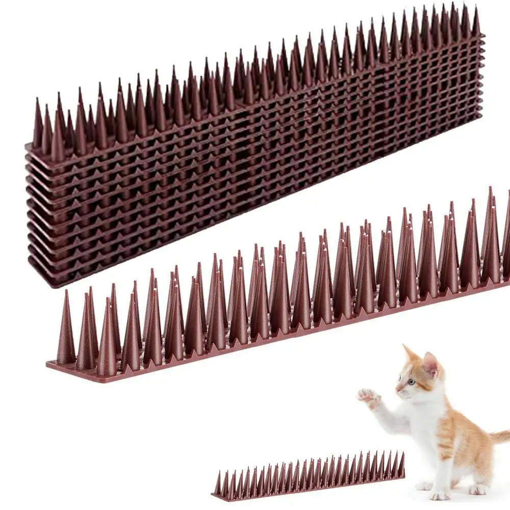 Estera repelente de aves para jardinería, picos de pared para valla, picos para pájaros, antirrobo, escalada de gatos, picos disuasorios antiaves, correas, suministro de patio