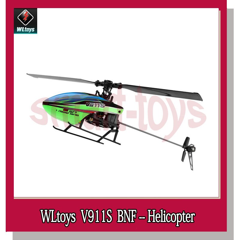 Helicóptero WLtoys V911S BNF 2,4G 4 canales 6-Aixs Gyro Flybarless RC, solo sin mando a distancia