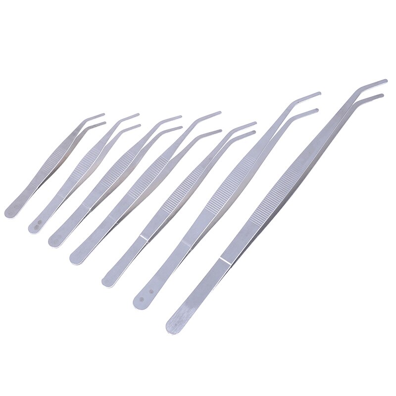 Stainless Steel Aquarium Cleaning Tools Elbow Tweezers Anti-static Hand Tool Clear Clip Tool 12.5/14/16/18/20/25/30cm