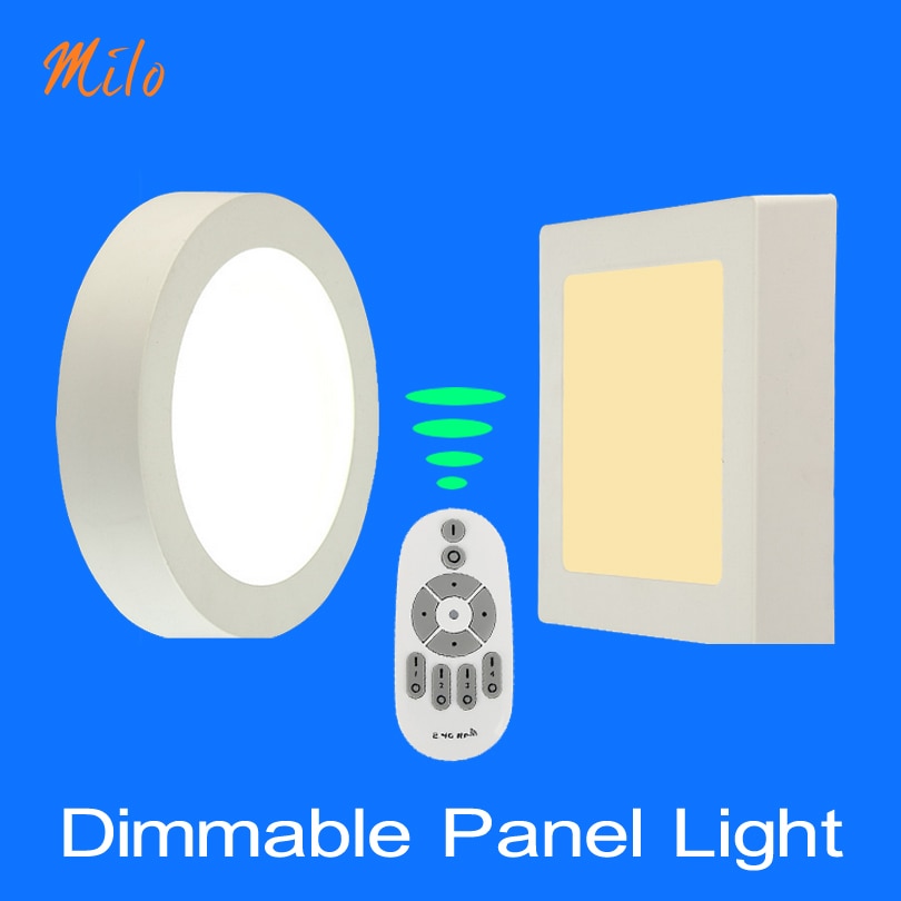 Dimbare led-paneel licht: afstandsbediening, ronde & vierkante vormen, 6 w-24 w, opgeschort-plafond vaste, 85-265 v 50/60 hz