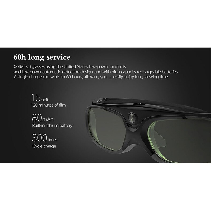 4 stuks actieve sluiter 3d brillen voor dlp-link compatibel 96-144hz met optama / acer / benq / viewsonic / xgimi dlp-link projectoren
